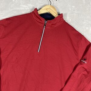 FootJoy Men's Red Quarter-Zip Sweater